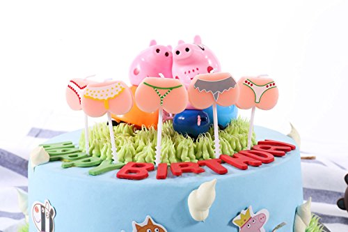 Funny Bikini Birthday Candle, Bachelor Party Cake Candles Cake Topper Decor, 10-Pack 2.5 inch Celebration Party Candle