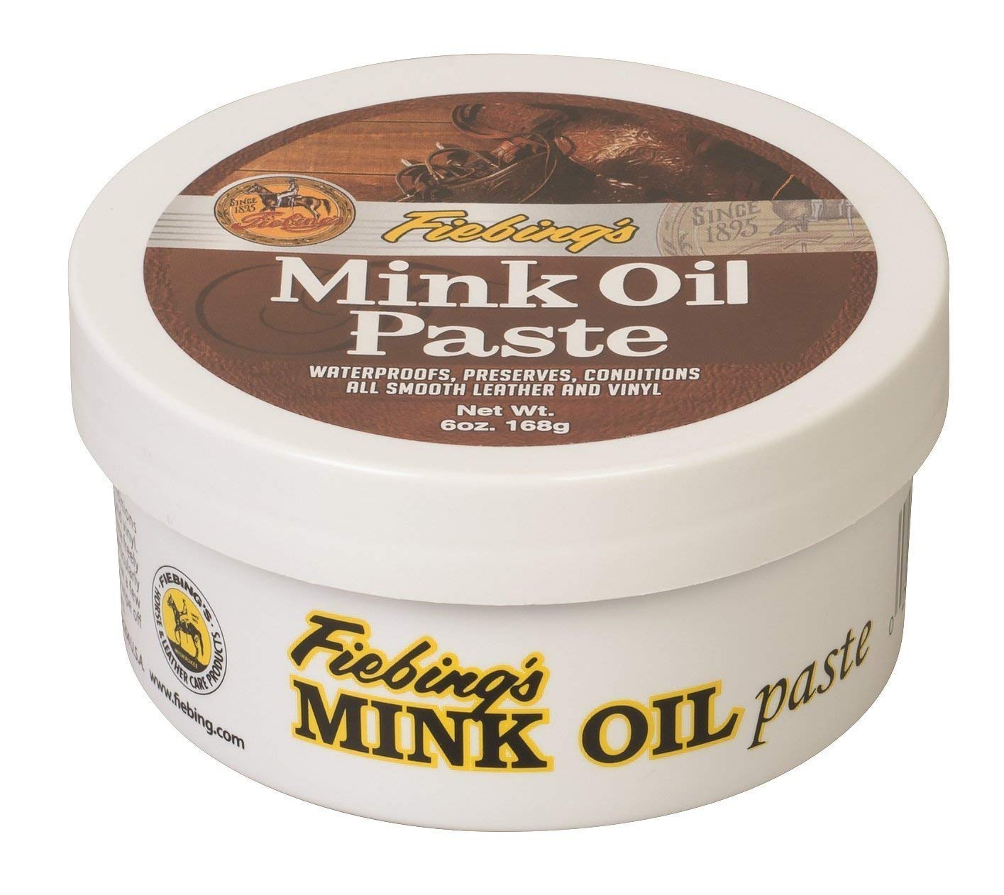 Fiebing's Mink Oil Paste, 6 Oz. - Softens, Preserves and Waterproofs Smooth Leather and Vinyl (2)