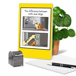 NobleWorks - 1 Funny Card for Happy Birthdays - Hilarious Cartoon Notecard with Envelope, Bday Celebration (Buyer Discretion Advised) - Hold the Elevator C4856BDG