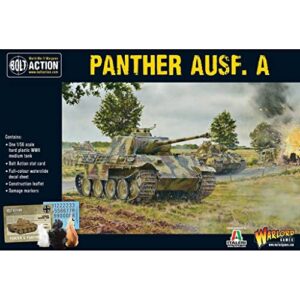 bolt action panther ausf a medium tank 1:56 wwii military wargaming plastic model kit