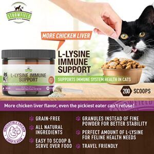 L-Lysine for Cats Supplement Powder Granules for Cat Cold, Sneezing, Congestion, Running Nose, Respiratory, Allergy Relief | Cats & Kittens of All Ages | Cat Health Supplies