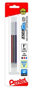 pentel refill ink - for blc35 energel 3 & blw355 energel 2s, assorted (abc) ink, 3-pk - lrn5hbp3m