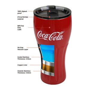 Coca-Cola Stainless Steel Tumbler, Red, 24 Ounces, 86-011