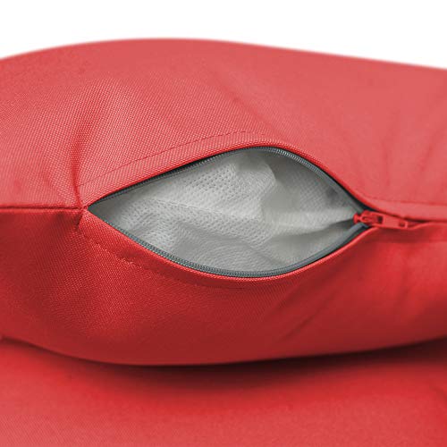 Alexandra's Secret - Outdoor Decorative Pillow Cover (12 x 18 Solid, Red)