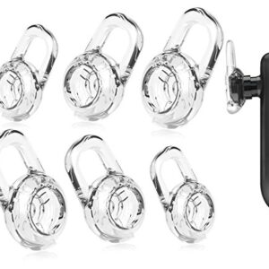 6 Pack Clear Earbuds EarGels Small Medium Large for Discovery 925 975 Wireless Bluetooth Headset Ear Gel Bud Tip Gels Buds Tips Eargel Eartip Earbuds Silicon Headset Replacement (Clear)