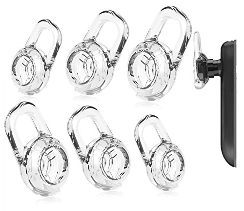 6 Pack Clear Earbuds EarGels Small Medium Large for Discovery 925 975 Wireless Bluetooth Headset Ear Gel Bud Tip Gels Buds Tips Eargel Eartip Earbuds Silicon Headset Replacement (Clear)