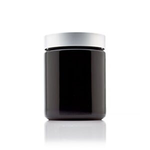infinity jars silver collection 250 ml (8.5 fl oz) black ultraviolet screw top jar