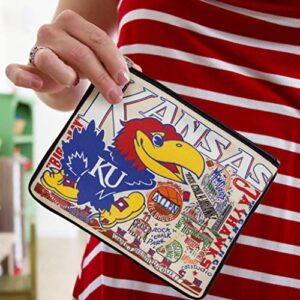 Catstudio University of Kansas Collegiate Zipper Pouch Purse | Holds Your Phone, Coins, Pencils, Makeup, Dog Treats, & Tech Tools