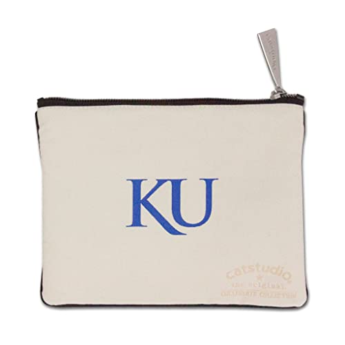 Catstudio University of Kansas Collegiate Zipper Pouch Purse | Holds Your Phone, Coins, Pencils, Makeup, Dog Treats, & Tech Tools