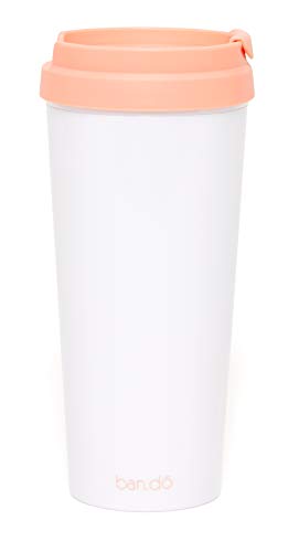 ban.do Hot Stuff Insulated Thermal Travel Mug Tumbler, 16 Ounces, But First Coffee (Multi)