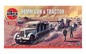 airfix 88mm gun & tractor 1:76 vintage classics military plastic model kit a02303v