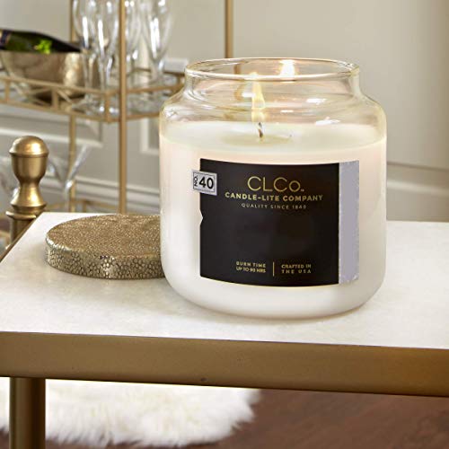 CLCo. by Candle-Lite Company Bordeaux Fig Single-Wick Scented Candle, 14 oz Jar, Off White