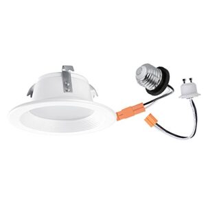 globe electric 91152 retrofit recessed lighting, 4", white