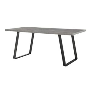 armen living coronado dining table, cement gray, 35.5 in x 71 in x 30 in