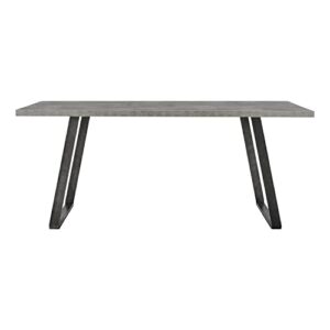 Armen Living Coronado Dining Table, Cement Gray, 35.5 in x 71 in x 30 in