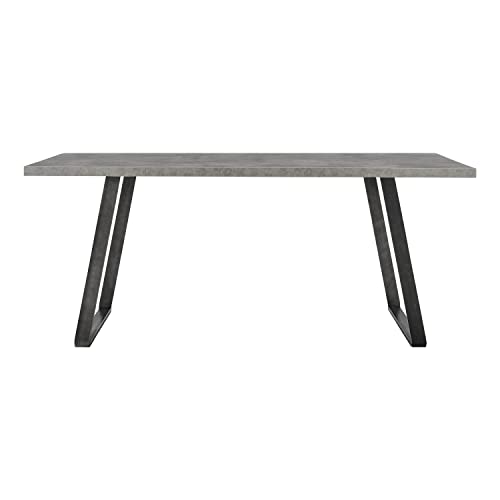 Armen Living Coronado Dining Table, Cement Gray, 35.5 in x 71 in x 30 in