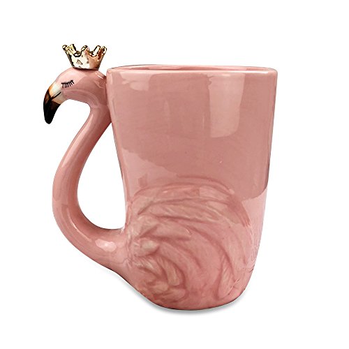 16 oz Cute Pink Coffee Mug Ceramic Cup Flamingo Gift Mug for Women Grandma Mom Mug Christmas Funny Coffee Cup Animal Mug Pink Christmas Mug Decor Wedding Mugs