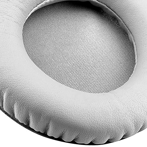 Geekria QuickFit Protein Leather Replacement Ear Pads for SteelSeries Siberia V1, Siberia V2, Siberia V3 Prism Gaming Headphones Earpads, Headset Ear Cushion Repair Parts (Grey)