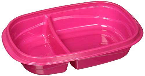 Rubbermaid Take Alongs Divided Base Container (Pink, 3)