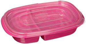 rubbermaid take alongs divided base container (pink, 3)