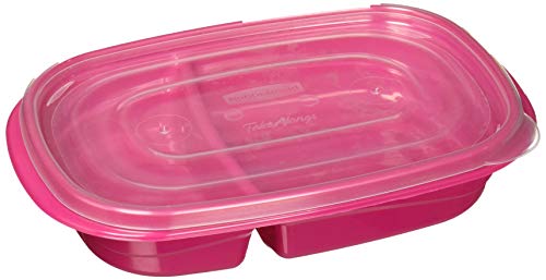 Rubbermaid Take Alongs Divided Base Container (Pink, 3)