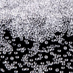 futureplusx 10000 pcs mini clear diamonds, 4.5mm acrylic crystal diamond fillers wedding confetti table decor