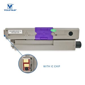 VICTORSTAR Compatible Toner Cartridges C332 MC363 C332dn MC363dn C332dnw MC332dnw 4 Colors 3500 Pages for Black 3000 Pages for C M Y for OKI Okidata Color Laser Printers
