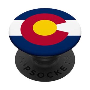 colorado flag popsockets popgrip: swappable grip for phones & tablets