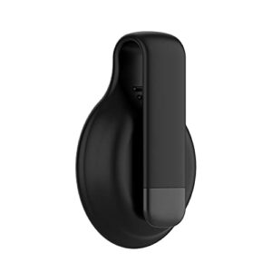 TenCloud Clip Holder Compatible with Apple Airtags Tracker Finder, Soft Silicone Replacement Case Clip for Airtags (Black)