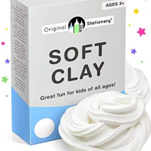 Original Stationery Soft Clay for Slime Supplies - Modeling Clay Art Supplies for Kids - Add to Glue and Shaving Foam to Make Fluffy Butter Slime [230 Grams 9 Ounces Makes +10 slimes