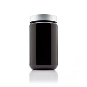 infinity jars silver collection 400 ml (13.5 fl oz) tall black ultraviolet screw top jar 3-pack