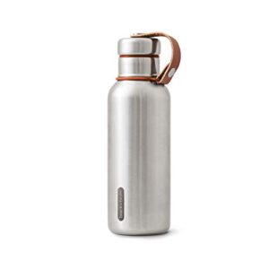 black+blum stainless steel insulated water bottle | stylish leak proof drinking vacuum thermo flask, bpa free canteen for hot or cold drinks, small orange