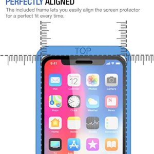 TETHYS Glass Screen Protector Designed for iPhone 11 Pro/iPhone Xs [Edge to Edge Coverage] Full Protection Durable Tempered Glass Compatible iPhone X/XS/11 Pro [Guidance Frame Include] - Pack of 3