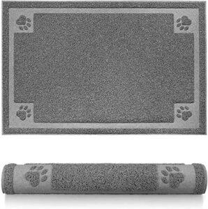 shunai dog mat for food and water under bowl and feeder, 35 x 24 inches large dog bowl life food pet mats for dogs and cats, silicone non slip for floors, easy to clean