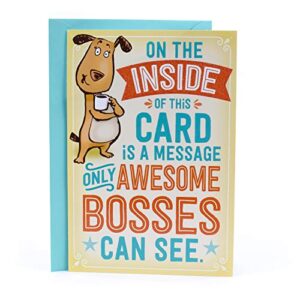 hallmark funny boss's day card with pop up (awesome bosses)