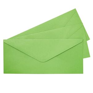 200 Pack Bulk #10 Green Envelopes with Gummed Seal, Business Size for Invitations, Mailing Letters, Checks, Greeting Cards (4-1/8 x 9-1/2 In)