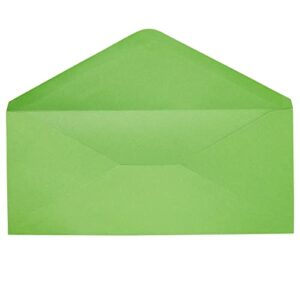 200 Pack Bulk #10 Green Envelopes with Gummed Seal, Business Size for Invitations, Mailing Letters, Checks, Greeting Cards (4-1/8 x 9-1/2 In)