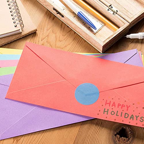 120-Pack #10 Business Mailing Colorful Envelopes in 6 Assorted Colors, Gummed V-Flap Seal for Party Invitations, Checks, Invoices, Letters, Notes, Photos (4.125 x 9.5 in)