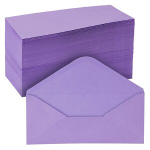 200-pack #10 purple envelopes bulk with gummed seal and v-flap for invitations, mailing business letters, checks, greeting cards, holidays, notes, and photos (4 1/8 x 9 1/2 in)