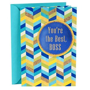 hallmark boss's day greeting card (you're the best, boss)