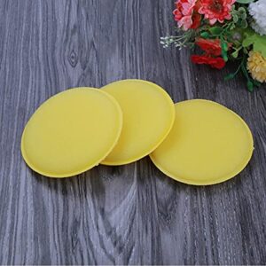 Sunnyglade 12 Pack Wax Applicator Pad 4-inch Super Soft Car Cleaning Yellow Round Car Foam Sponge Foam Applicator Pad, Pack of 12