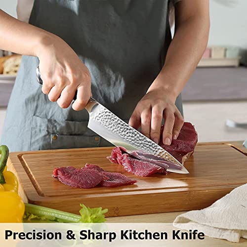 PAUDIN Chef Knife 8 Inch, Ultra Sharp Professional Chef Knife, High Carbon German Stainless Steel Kitchen Knives with Ergonomic ABS Handle, Kitchen Knife for Home & Restaurant