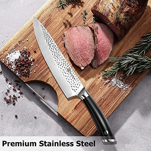 PAUDIN Chef Knife 8 Inch, Ultra Sharp Professional Chef Knife, High Carbon German Stainless Steel Kitchen Knives with Ergonomic ABS Handle, Kitchen Knife for Home & Restaurant