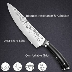 PAUDIN Chef Knife 8 Inch, Ultra Sharp Professional Chef Knife, High Carbon German Stainless Steel Kitchen Knives with Ergonomic ABS Handle, Kitchen Knife for Home & Restaurant