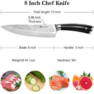 PAUDIN Chef Knife 8 Inch, Ultra Sharp Professional Chef Knife, High Carbon German Stainless Steel Kitchen Knives with Ergonomic ABS Handle, Kitchen Knife for Home & Restaurant