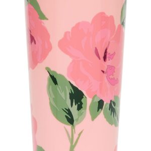 ban.do Pink Floral Hot Stuff Insulated Thermal Mug, 16 Ounce Travel Tumbler, Bellini