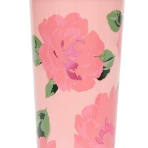 ban.do Pink Floral Hot Stuff Insulated Thermal Mug, 16 Ounce Travel Tumbler, Bellini