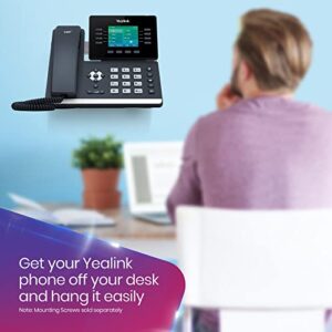 Yealink Wall Mount Bracket for Yealink T48 IP Phones Series, Global Teck Bundle with GTW Microfiber Cloth - Compatible with Yealink SIP-T48S, SIP-T48G, SIP-T48U IP Phone Models