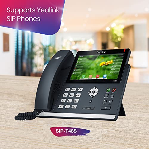 Yealink Wall Mount Bracket for Yealink T48 IP Phones Series, Global Teck Bundle with GTW Microfiber Cloth - Compatible with Yealink SIP-T48S, SIP-T48G, SIP-T48U IP Phone Models