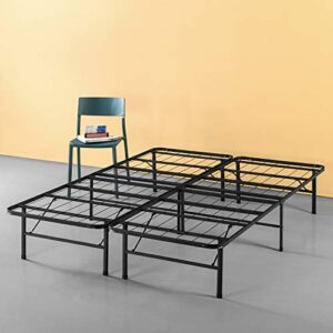 zinus callie 14 inch classic smartbase mattress foundation / platform bed frame / box spring replacement / quiet noise-free / under-bed storage, queen